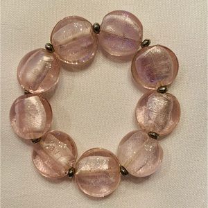 Stretch Bracelet with beautiful Pink large beads